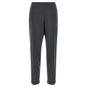 Alberto Biani Gray Polyester Cropped Women's Pants
